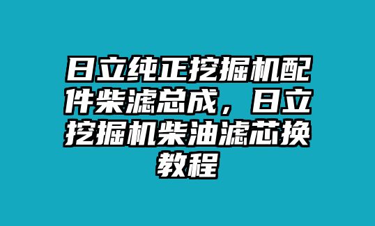 日立純正挖掘機配件柴濾總成，日立挖掘機柴油濾芯換教程