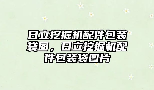 日立挖掘機(jī)配件包裝袋圖，日立挖掘機(jī)配件包裝袋圖片