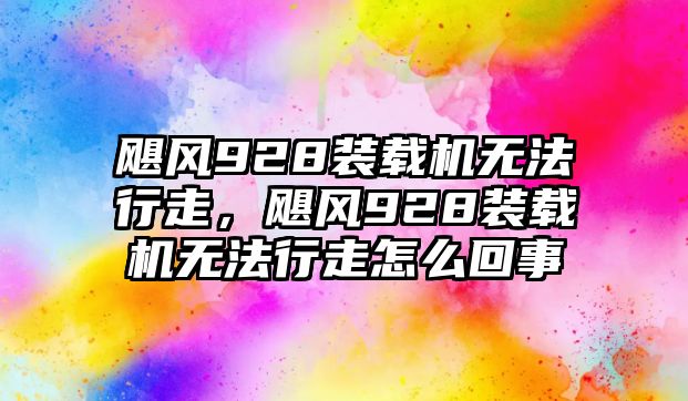 颶風(fēng)928裝載機無法行走，颶風(fēng)928裝載機無法行走怎么回事