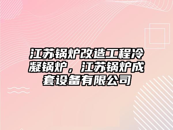 江蘇鍋爐改造工程冷凝鍋爐，江蘇鍋爐成套設(shè)備有限公司