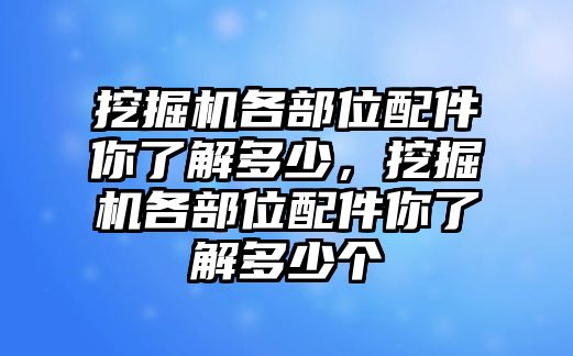 挖掘機(jī)各部位配件你了解多少，挖掘機(jī)各部位配件你了解多少個(gè)