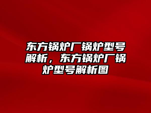 東方鍋爐廠鍋爐型號解析，東方鍋爐廠鍋爐型號解析圖