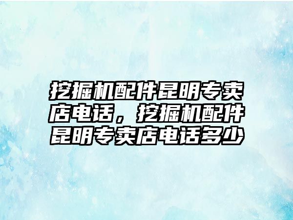 挖掘機(jī)配件昆明專賣店電話，挖掘機(jī)配件昆明專賣店電話多少