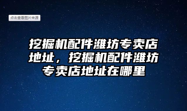 挖掘機(jī)配件濰坊專賣店地址，挖掘機(jī)配件濰坊專賣店地址在哪里