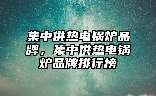 集中供熱電鍋爐品牌，集中供熱電鍋爐品牌排行榜