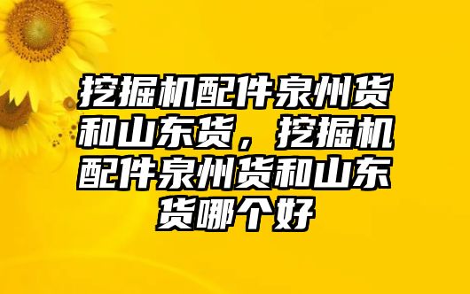 挖掘機配件泉州貨和山東貨，挖掘機配件泉州貨和山東貨哪個好