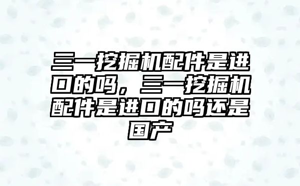 三一挖掘機配件是進口的嗎，三一挖掘機配件是進口的嗎還是國產(chǎn)