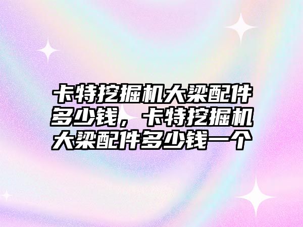 卡特挖掘機大梁配件多少錢，卡特挖掘機大梁配件多少錢一個