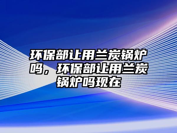 環(huán)保部讓用蘭炭鍋爐嗎，環(huán)保部讓用蘭炭鍋爐嗎現(xiàn)在