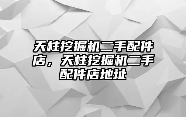 天柱挖掘機二手配件店，天柱挖掘機二手配件店地址