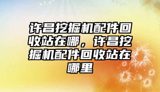 許昌挖掘機配件回收站在哪，許昌挖掘機配件回收站在哪里