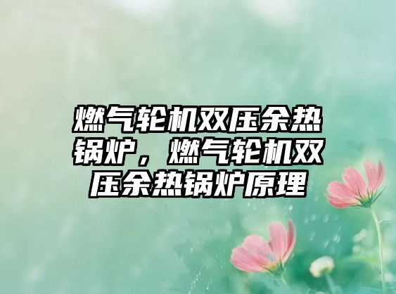 燃?xì)廨啓C(jī)雙壓余熱鍋爐，燃?xì)廨啓C(jī)雙壓余熱鍋爐原理