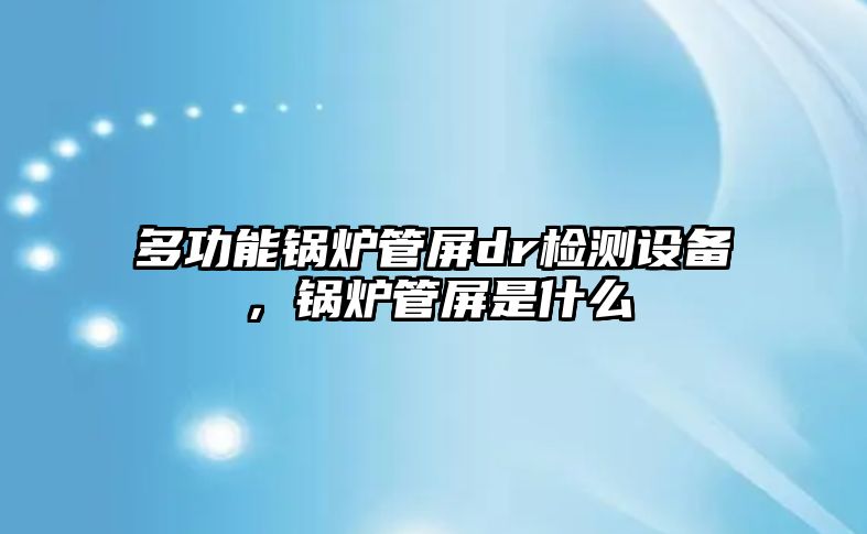 多功能鍋爐管屏dr檢測設備，鍋爐管屏是什么