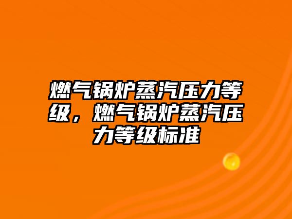 燃?xì)忮仩t蒸汽壓力等級(jí)，燃?xì)忮仩t蒸汽壓力等級(jí)標(biāo)準(zhǔn)