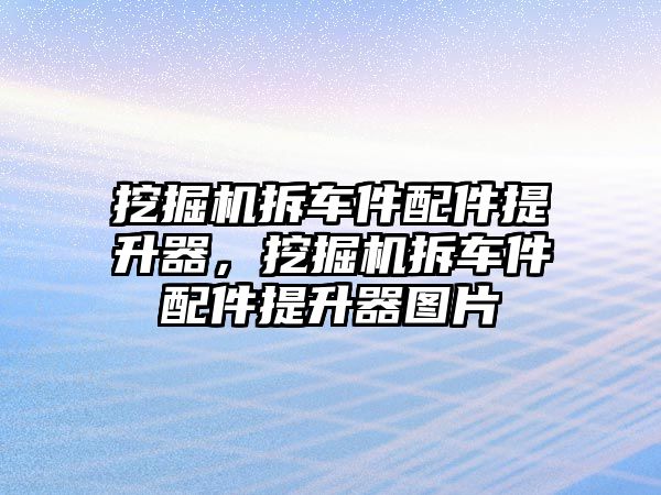 挖掘機拆車件配件提升器，挖掘機拆車件配件提升器圖片