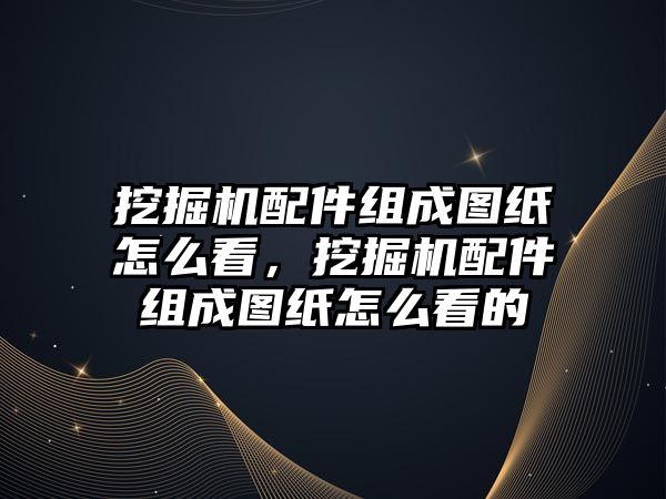 挖掘機配件組成圖紙怎么看，挖掘機配件組成圖紙怎么看的