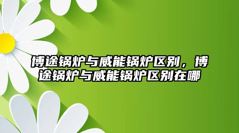 博途鍋爐與威能鍋爐區(qū)別，博途鍋爐與威能鍋爐區(qū)別在哪