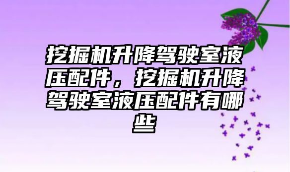 挖掘機升降駕駛室液壓配件，挖掘機升降駕駛室液壓配件有哪些