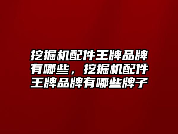 挖掘機配件王牌品牌有哪些，挖掘機配件王牌品牌有哪些牌子