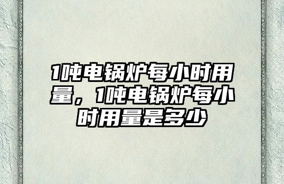 1噸電鍋爐每小時用量，1噸電鍋爐每小時用量是多少