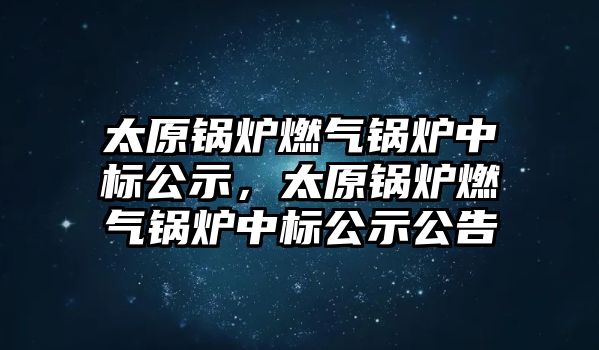 太原鍋爐燃?xì)忮仩t中標(biāo)公示，太原鍋爐燃?xì)忮仩t中標(biāo)公示公告