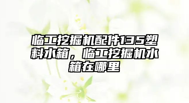 臨工挖掘機(jī)配件135塑料水箱，臨工挖掘機(jī)水箱在哪里