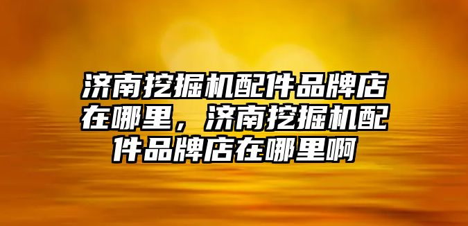 濟南挖掘機配件品牌店在哪里，濟南挖掘機配件品牌店在哪里啊