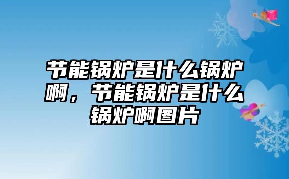 節(jié)能鍋爐是什么鍋爐啊，節(jié)能鍋爐是什么鍋爐啊圖片