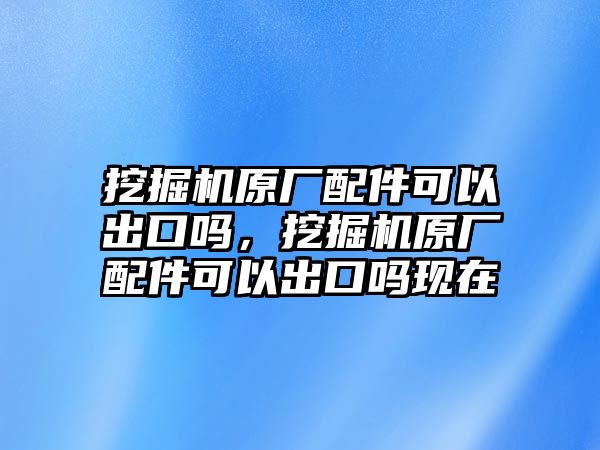 挖掘機原廠配件可以出口嗎，挖掘機原廠配件可以出口嗎現(xiàn)在