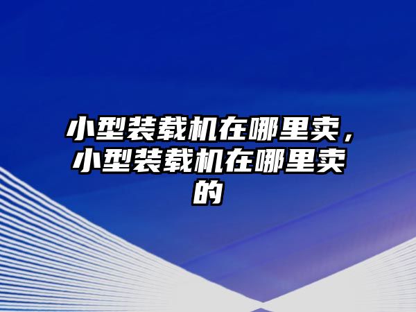 小型裝載機(jī)在哪里賣，小型裝載機(jī)在哪里賣的