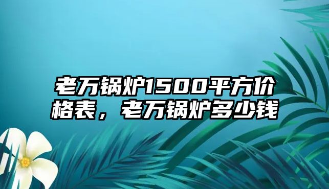 老萬鍋爐1500平方價格表，老萬鍋爐多少錢