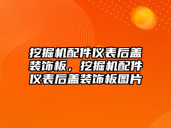 挖掘機(jī)配件儀表后蓋裝飾板，挖掘機(jī)配件儀表后蓋裝飾板圖片