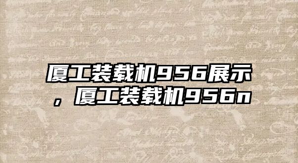 廈工裝載機(jī)956展示，廈工裝載機(jī)956n