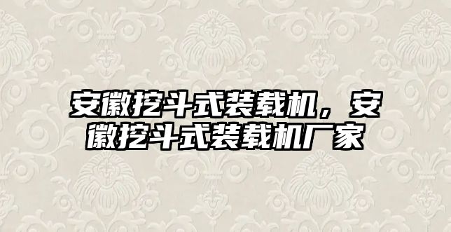 安徽挖斗式裝載機，安徽挖斗式裝載機廠家