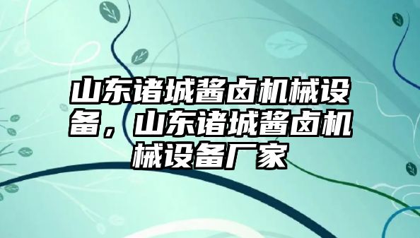 山東諸城醬鹵機(jī)械設(shè)備，山東諸城醬鹵機(jī)械設(shè)備廠家