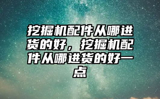 挖掘機配件從哪進貨的好，挖掘機配件從哪進貨的好一點