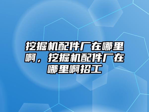 挖掘機配件廠在哪里啊，挖掘機配件廠在哪里啊招工