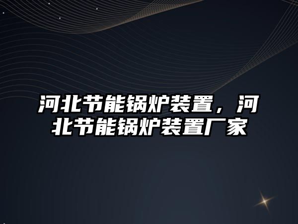 河北節(jié)能鍋爐裝置，河北節(jié)能鍋爐裝置廠家