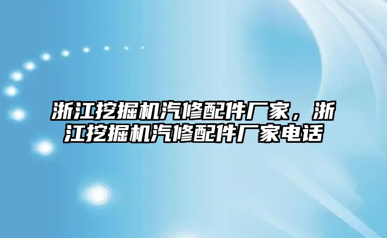 浙江挖掘機汽修配件廠家，浙江挖掘機汽修配件廠家電話