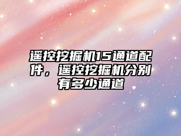 遙控挖掘機15通道配件，遙控挖掘機分別有多少通道