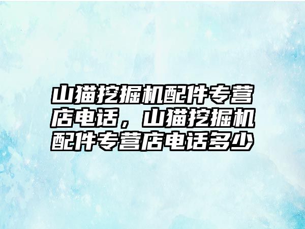 山貓挖掘機(jī)配件專營店電話，山貓挖掘機(jī)配件專營店電話多少