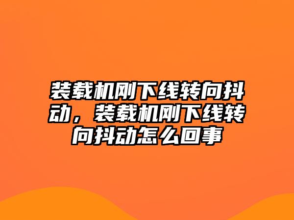 裝載機剛下線轉(zhuǎn)向抖動，裝載機剛下線轉(zhuǎn)向抖動怎么回事