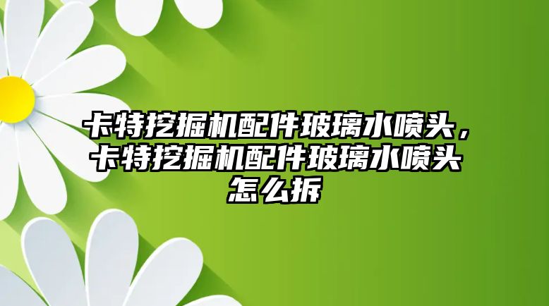 卡特挖掘機配件玻璃水噴頭，卡特挖掘機配件玻璃水噴頭怎么拆