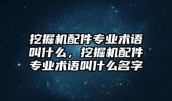 挖掘機(jī)配件專業(yè)術(shù)語(yǔ)叫什么，挖掘機(jī)配件專業(yè)術(shù)語(yǔ)叫什么名字