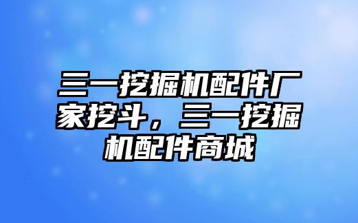 三一挖掘機配件廠家挖斗，三一挖掘機配件商城