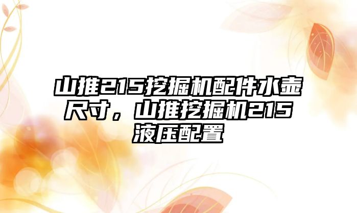 山推215挖掘機(jī)配件水壺尺寸，山推挖掘機(jī)215液壓配置