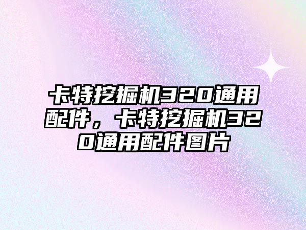 卡特挖掘機320通用配件，卡特挖掘機320通用配件圖片