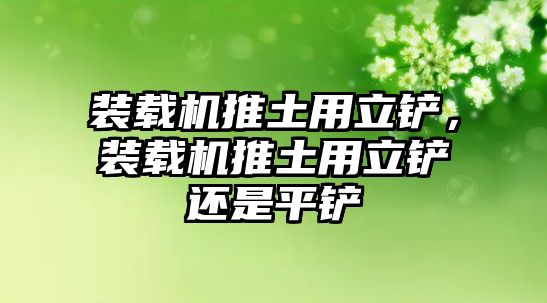 裝載機(jī)推土用立鏟，裝載機(jī)推土用立鏟還是平鏟