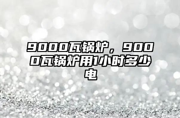 9000瓦鍋爐，9000瓦鍋爐用1小時多少電