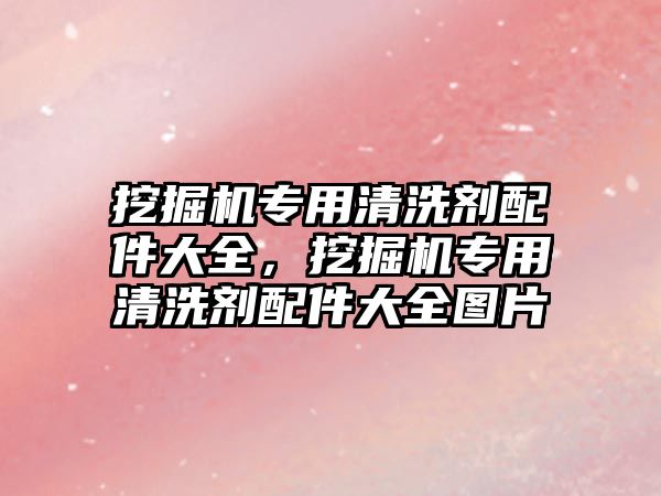 挖掘機專用清洗劑配件大全，挖掘機專用清洗劑配件大全圖片